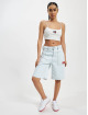 Tommy Jeans Hihattomat paidat Rib Badge Crop beige