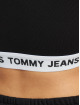 Tommy Jeans Hihattomat paidat Super V-Logo Waistband Crop musta
