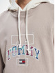 Tommy Jeans Hoody Relaxed Tartan Layer beige