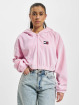 Tommy Jeans Hupparit Super Crop Velour Hooded Zipper kirjava