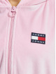 Tommy Jeans Hupparit Super Crop Velour Hooded Zipper kirjava