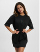 Tommy Jeans jurk Ovs Varsity Prep Tee zwart