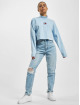 Tommy Jeans Longsleeve Badge Mock Crop blauw