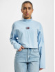 Tommy Jeans Longsleeve Badge Mock Crop blue