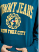 Tommy Jeans Pullover Crop College Logo türkis