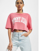 Tommy Jeans T-paidat Oversized Crop College roosa
