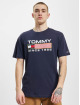 Tommy Jeans T-Shirt Classic Athletic Twisted Logo blau
