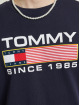 Tommy Jeans T-Shirt Classic Athletic Twisted Logo blau