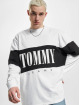 Tommy Jeans T-Shirt manches longues Skater Layer Logo blanc
