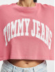 Tommy Jeans T-Shirt Oversized Crop College rosa