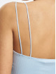 Tommy Jeans top Rib Badge Crop blauw