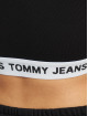 Tommy Jeans Top Super V-Logo Waistband Crop negro