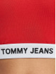 Tommy Jeans top Super V-Logo Waistband Crop rood