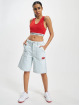 Tommy Jeans top Super V-Logo Waistband Crop rood