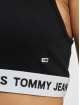 Tommy Jeans top Logo Crop zwart