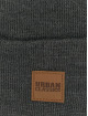 Urban Classics Beanie Leatherpatch Long grau