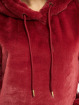 Urban Classics Bluzy z kapturem Oversize Short Teddy czerwony