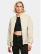 Urban Classics Bomber jacket Ladies Oversized Diamond Quilted beige