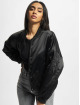 Urban Classics Bomberjacke Ladies Short Oversized Satin schwarz