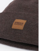 Urban Classics Bonnet Leatherpatch Long brun