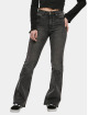 Urban Classics Boot cut jeans Ladies High Waist Flared Denim Pants Loose zwart