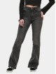 Urban Classics Bootcut farkut Ladies High Waist Flared Denim Pants Loose musta