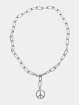 Urban Classics Bracciale Y Chain Peace Pendant argento