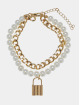 Urban Classics Bracelet Padlock Pearl gold colored
