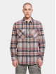 Urban Classics Camisa Heavy Curved Oversized Checked gris