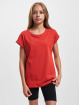 Urban Classics Camiseta Girls Organic Extended Shoulder rojo