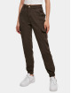 Urban Classics Cargohose Ladies High Waist braun