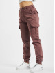 Urban Classics Cargohose Ladies High Waist rot