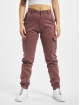 Urban Classics Cargohose Ladies High Waist rot