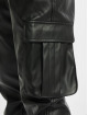 Urban Classics Cargohose Faux Leather schwarz