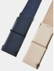 Urban Classics Ceinture Colored Buckle Canvas 2-Pack beige