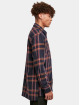 Urban Classics Chemise Heavy Long Oversized Checke bleu