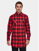 Urban Classics Chemise Side-Zip Long Checked Flanell noir