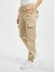 Urban Classics Chino bukser Ladies High Waist Cargo Jogging beige