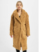 Urban Classics Coats Ladies Oversized Teddy brown