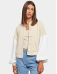 Urban Classics College Jackets Ladies Oversized 2 Tone bezowy