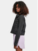 Urban Classics Denim Jacket Ladies Organic Denim black