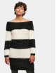 Urban Classics Dress Ladies Off Shoulder Feather black