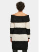 Urban Classics Dress Ladies Off Shoulder Feather black