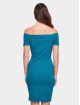 Urban Classics Dress Ladies Off Shoulder blue