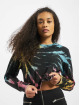 Urban Classics Gensre Ladies Tie Dye Cropped svart