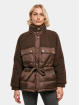 Urban Classics Gewatteerde jassen Ladies Sherpa Mix bruin