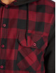 Urban Classics Hemd Hooded Checked Flanell rot
