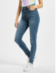 Urban Classics High Waist Jeans Ladies Skinny High Waist blau