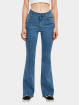 Urban Classics High Waisted Jeans Ladies Organic High Waist Flared blauw