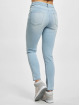Urban Classics High Waisted Jeans Ladies High Waist modrá